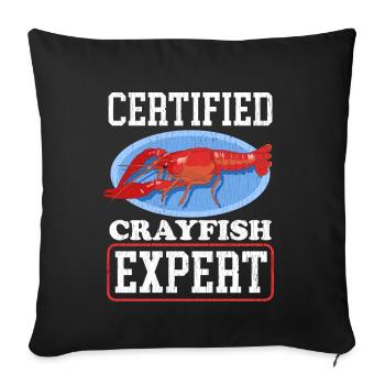 Crayfish Noble Crayfish Seafood Gift - Sofa pillowcase 17,3'' x 17,3'' (45 x 45 cm) - black - Front