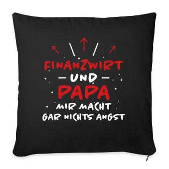 Finanzwirt Spruch Job Lustiges Finanzwirt Geschenk - Sofakissenbezug 45 x 45 cm - Schwarz - Vorne