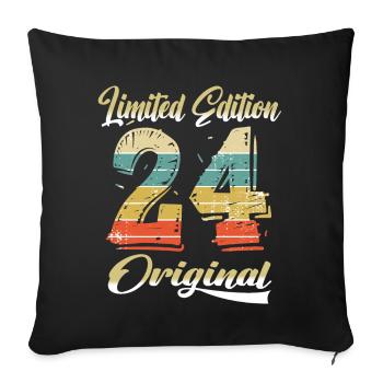 100 Years Birthday Vintage 1924 Limited Edition - Sofa pillowcase 17,3'' x 17,3'' (45 x 45 cm) - black - Front