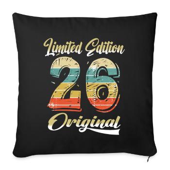 98 Years Birthday Vintage 1926 Limited Edition - Sofa pillowcase 17,3'' x 17,3'' (45 x 45 cm) - black - Front