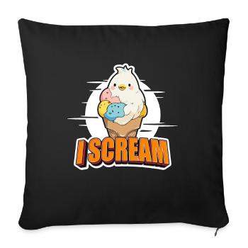 Calopsittes I Scream Birdwatcher Calopsitte Amoureux - Housse de coussin décorative 45 x 45 cm - noir - Devant