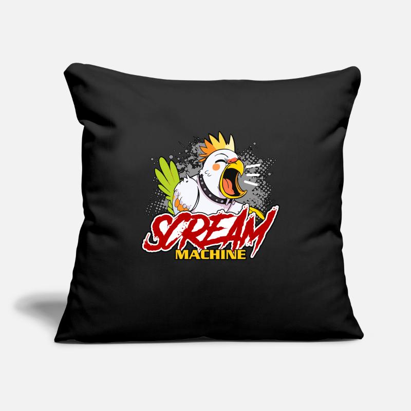 Calopsitte Scream Machine Perruche Calopsitte Lover Housse de coussin décorative 45 x 45 cm