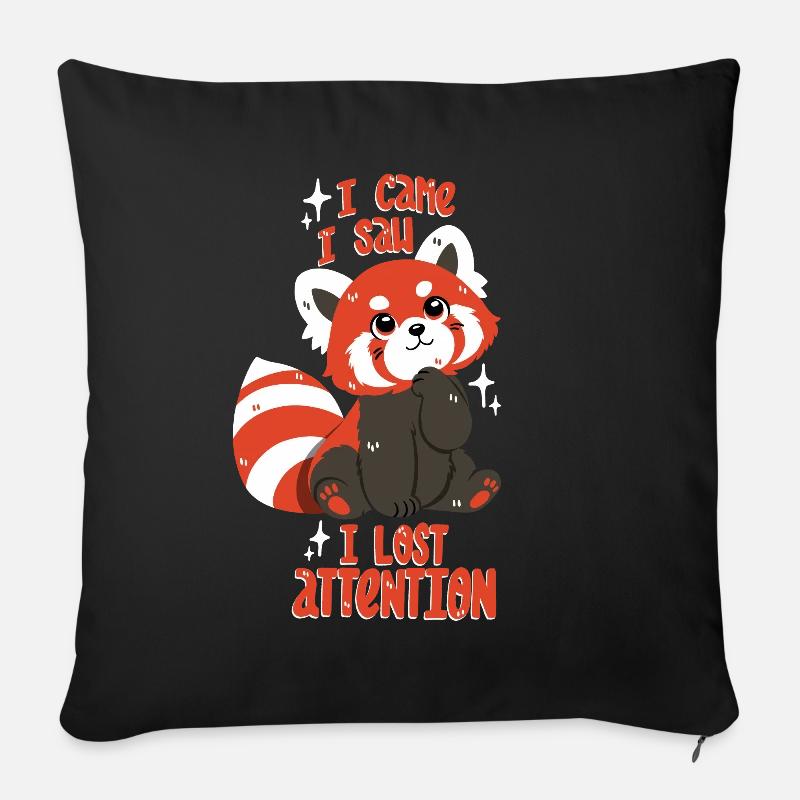 TDAH - Housse de coussin décorative 45 x 45 cm - noir