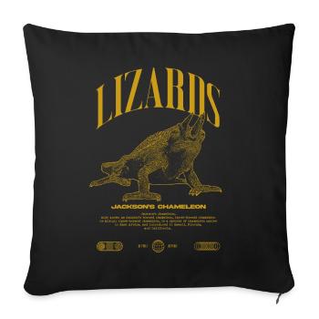Jackson's Chamäleon Streetwear Eidechsenwärter - Sofakissenbezug 45 x 45 cm - Schwarz - Vorne