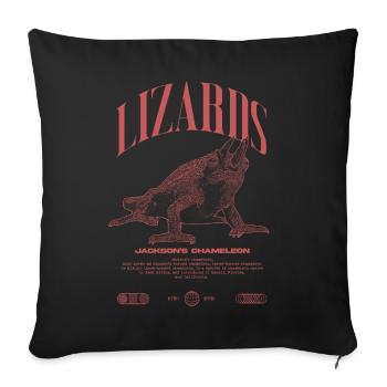 Gardien de lézard caméléon streetwear de Jackson - Housse de coussin décorative 45 x 45 cm - noir - Devant