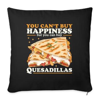 Quesadilla Tortilla Quesadillas Gift - Sofa pillowcase 17,3'' x 17,3'' (45 x 45 cm) - black - Front