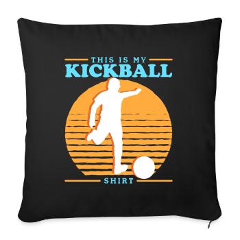Kickball Kickballer Kickball Cadeau de joueur - Housse de coussin décorative 45 x 45 cm - noir - Devant