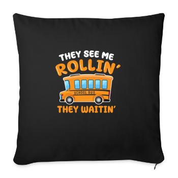 Bus Driver Bus Driver Bus Schuhlbus Gift - Sofa pillowcase 17,3'' x 17,3'' (45 x 45 cm) - black - Front