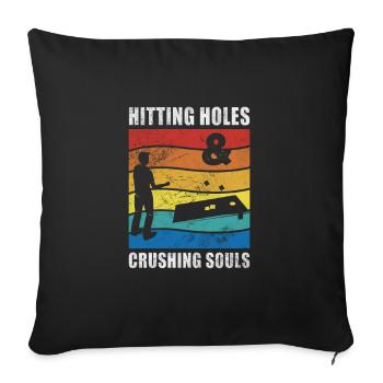 Cornhole - Housse de coussin décorative 45 x 45 cm - noir - Devant