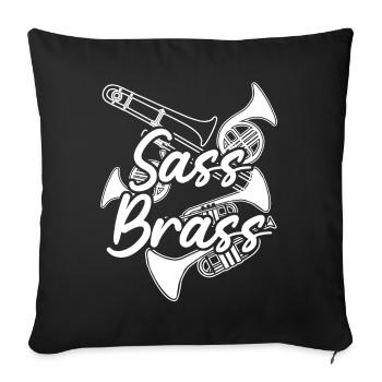 Brass Music French Horn Trumpet - Sofa pillowcase 17,3'' x 17,3'' (45 x 45 cm) - black - Front