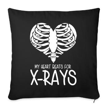 Radiography Radiography X-ray - Sofa pillowcase 17,3'' x 17,3'' (45 x 45 cm) - black - Front