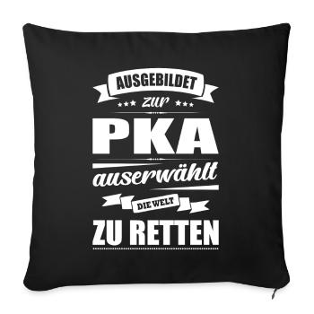 Ausgebildet Zur PKA Abschluss Bestanden - Sofakissenbezug 45 x 45 cm - Schwarz - Vorne