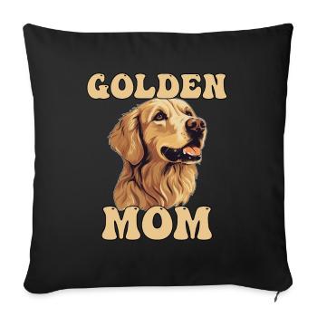 Maman dorée - Housse de coussin décorative 45 x 45 cm - noir - Devant