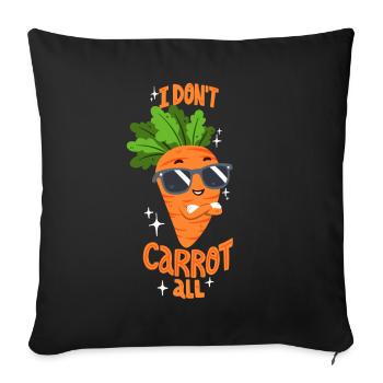 Carotte fraîche - Housse de coussin décorative 45 x 45 cm - noir - Devant