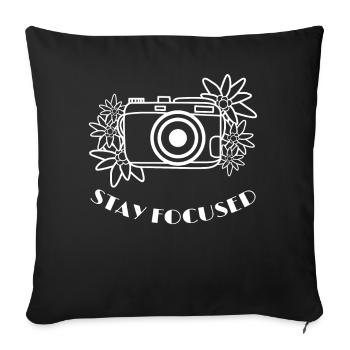 Photography Camera Photographer - Sofa pillowcase 17,3'' x 17,3'' (45 x 45 cm) - black - Front