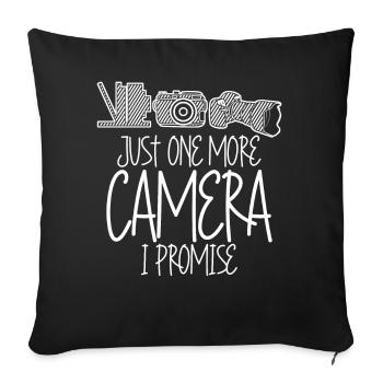 Photo Camera Photographer Photography - Sofa pillowcase 17,3'' x 17,3'' (45 x 45 cm) - black - Front