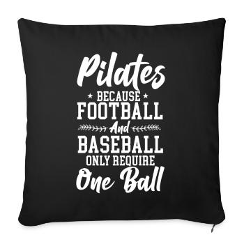 Pilates Instructor Teacher Pilates - Sofa pillowcase 17,3'' x 17,3'' (45 x 45 cm) - black - Front