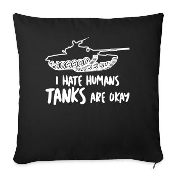 MBT Tank Driver Tanks - Sofa pillowcase 17,3'' x 17,3'' (45 x 45 cm) - black - Front