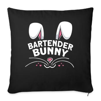 Bartender Bunny - Sofa pillowcase 17,3'' x 17,3'' (45 x 45 cm) - black - Front