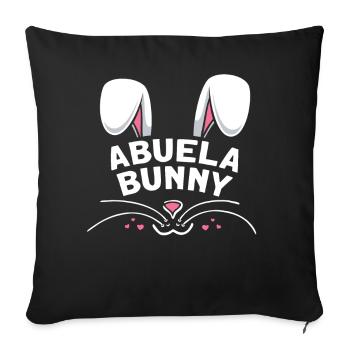 Abuela Bunny - Housse de coussin décorative 45 x 45 cm - noir - Devant