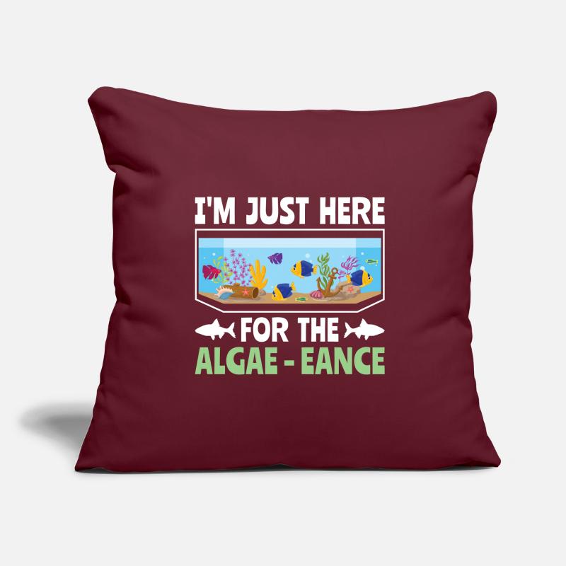 Je suis juste là pour l’Algae-eance - Aqua Scape Housse de coussin décorative 45 x 45 cm