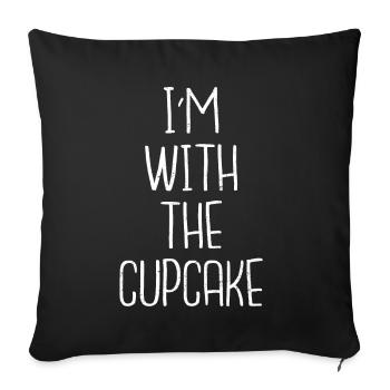 Cupcake - Sofa pillowcase 17,3'' x 17,3'' (45 x 45 cm) - black - Front