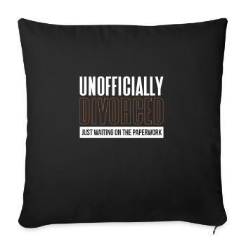 Divorce Séparation Fin Relation Cadeau - Housse de coussin décorative 45 x 45 cm - noir - Devant