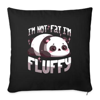 I'm not fat, I'm fluffy - Sofa pillowcase 17,3'' x 17,3'' (45 x 45 cm) - black - Front