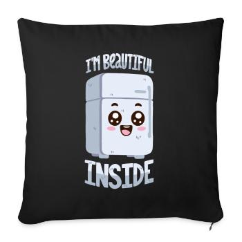 Beautiful inside - Sofa pillowcase 17,3'' x 17,3'' (45 x 45 cm) - black - Front
