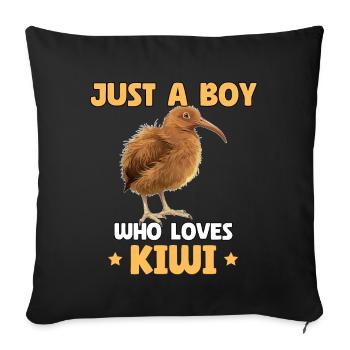 Juste un garçon qui aime le kiwi - Housse de coussin décorative 45 x 45 cm - noir - Devant