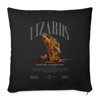 Panther Caméléon Streetwear Lézard Keeper - Housse de coussin décorative 45 x 45 cm - noir - Devant