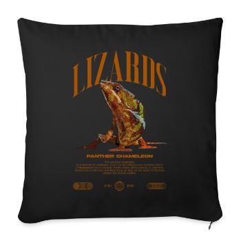 Panther Chameleon Streetwear Lizard Keeper - Sofa pillowcase 17,3'' x 17,3'' (45 x 45 cm) - black - Front
