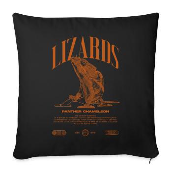 Panther Caméléon Streetwear Lézard Keeper - Housse de coussin décorative 45 x 45 cm - noir - Devant