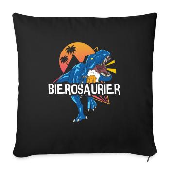 Bierosaurus Bière Osaur Bière Buveur de bière - Housse de coussin décorative 45 x 45 cm - noir - Devant