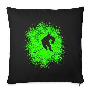 Hockey – Players on the - Sofa pillowcase 17,3'' x 17,3'' (45 x 45 cm) - black - Front