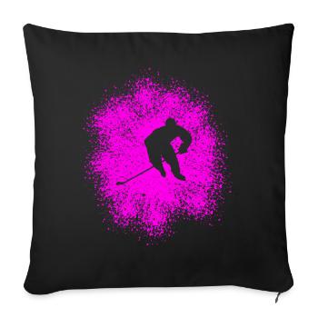 Hockey – Players on the - Sofa pillowcase 17,3'' x 17,3'' (45 x 45 cm) - black - Front