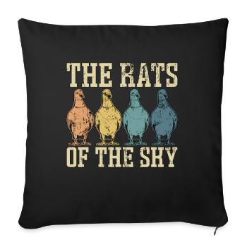 Homing Pigeon The Rats Of The Sky Bird Watching - Sofa pillowcase 17,3'' x 17,3'' (45 x 45 cm) - black - Front