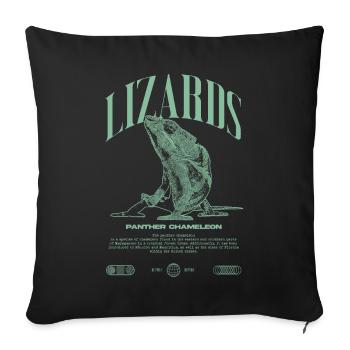 Panther Caméléon Streetwear Lézard Keeper - Housse de coussin décorative 45 x 45 cm - noir - Devant