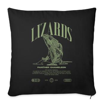 Panther Chameleon Streetwear Lizard Keeper - Sofa pillowcase 17,3'' x 17,3'' (45 x 45 cm) - black - Front