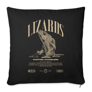 Panther Caméléon Streetwear Lézard Keeper - Housse de coussin décorative 45 x 45 cm - noir - Devant