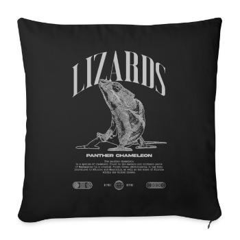 Panther Chameleon Streetwear Lizard Keeper - Sofa pillowcase 17,3'' x 17,3'' (45 x 45 cm) - black - Front
