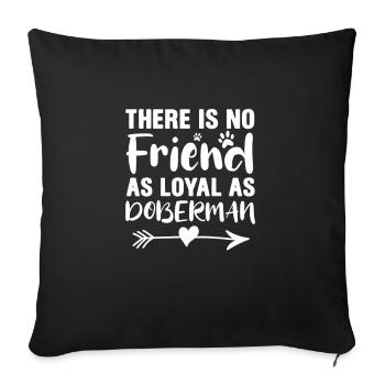 Doberman chien chien animal de compagnie cadeau - Housse de coussin décorative 45 x 45 cm - noir - Devant