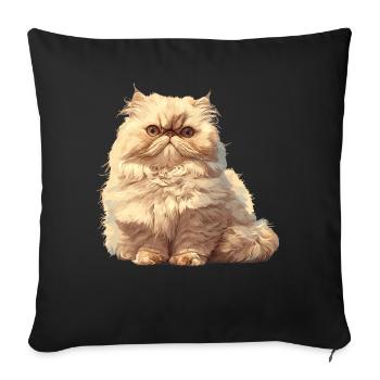 Persian Cat Perserkatze - Sofakissenbezug 45 x 45 cm - Schwarz - Vorne