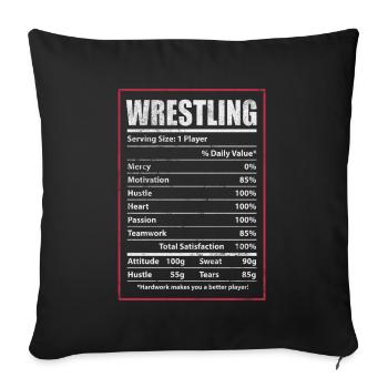 Lutte - Housse de coussin décorative 45 x 45 cm - noir - Devant