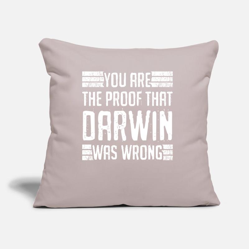 Grumpy Darwin Darwinism Misanthrope Sofa pillowcase 17,3'' x 17,3'' (45 x 45 cm)
