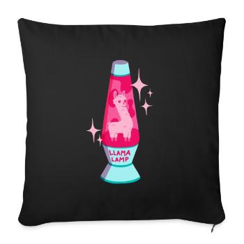 Llama Lava Lamp - Sofa pillowcase 17,3'' x 17,3'' (45 x 45 cm) - black - Front
