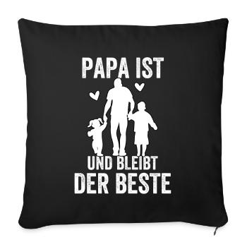 Dad is and always will be the best - Sofa pillowcase 17,3'' x 17,3'' (45 x 45 cm) - black - Front
