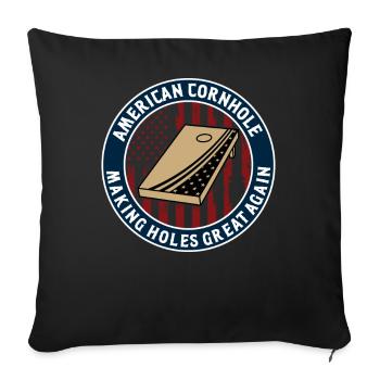 Trou de maïs américain 4 juillet Indépendance - Housse de coussin décorative 45 x 45 cm - noir - Devant