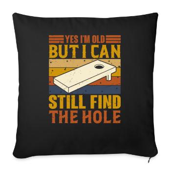 Tenue d’équipe Cornhole Lover Legend Champion - Housse de coussin décorative 45 x 45 cm - noir - Devant