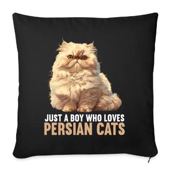 Persian Cat Perserkatze - Sofakissenbezug 45 x 45 cm - Schwarz - Vorne